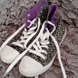 Purple and Grey cheetah print airwalks